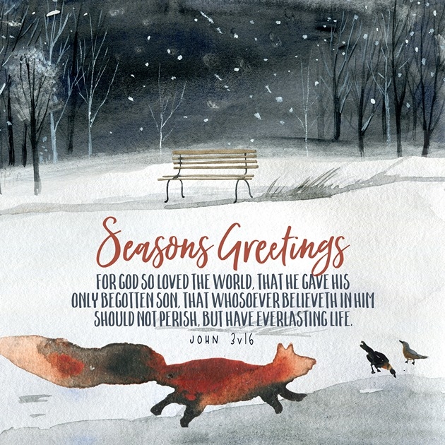 John 3: 16 - Season's Greetings (squirrel)
