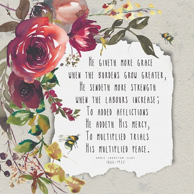 He Giveth More Grace [burgundy Rose] - Blank Card