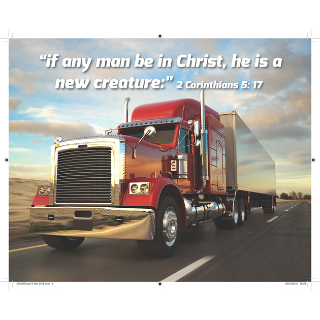 American Lorry Picture With Bible Verse
