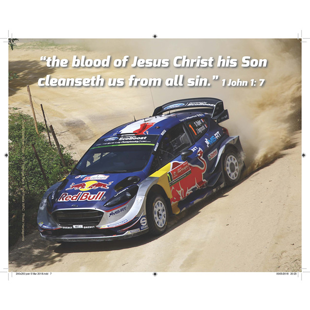 Rally Car Picture With Bible Verse