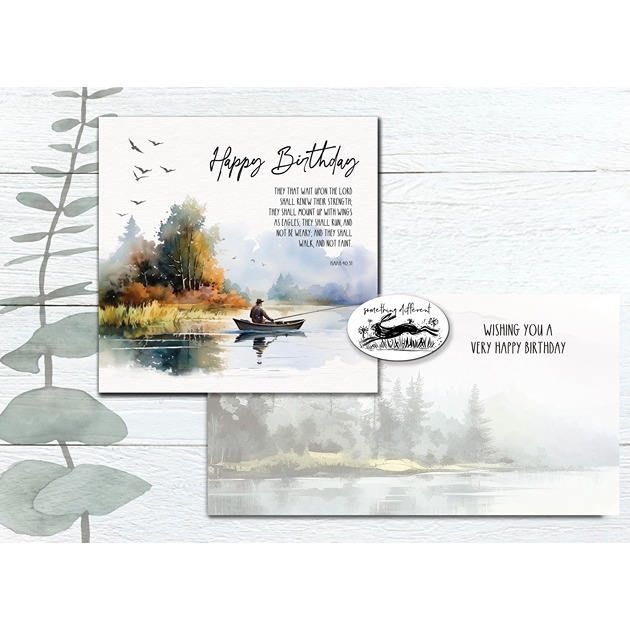Birthday Card - Fisherman - Isaiah 40: 31