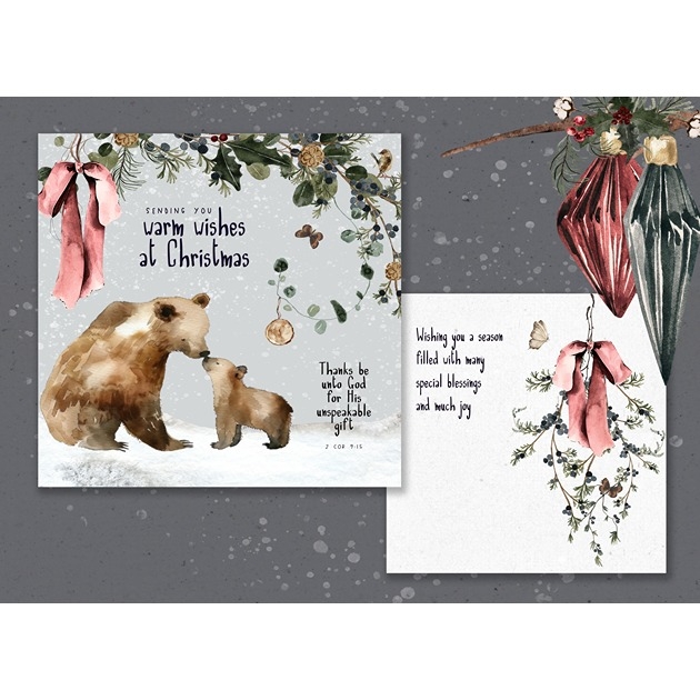 Christmas Card - Bears - 2 Corinthians 9: 15