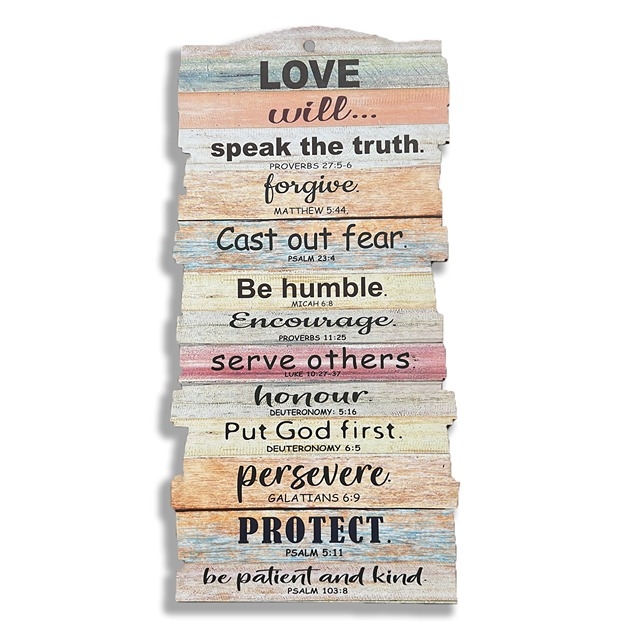Stacked Plaque - Big - Love Will ....