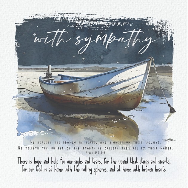 Sympathy Card - Starry Night - Psalm 147: 3 - 4