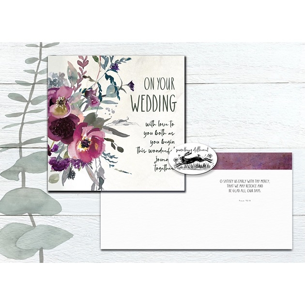 Wedding Day Card - Mulberry - With Love To You Both