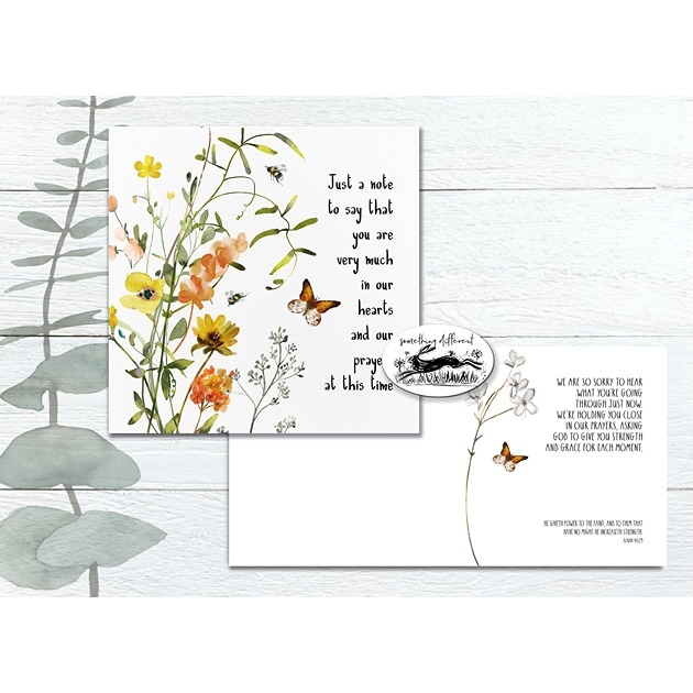 Just A Note To Say - Orange Butterfly - Isaiah 40: 29
