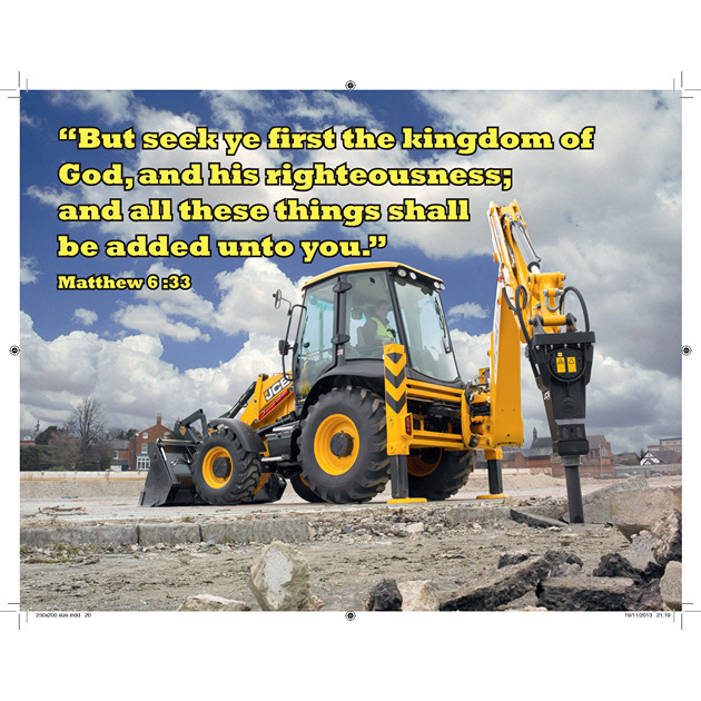 JCB Picture With Bible Verse - Large