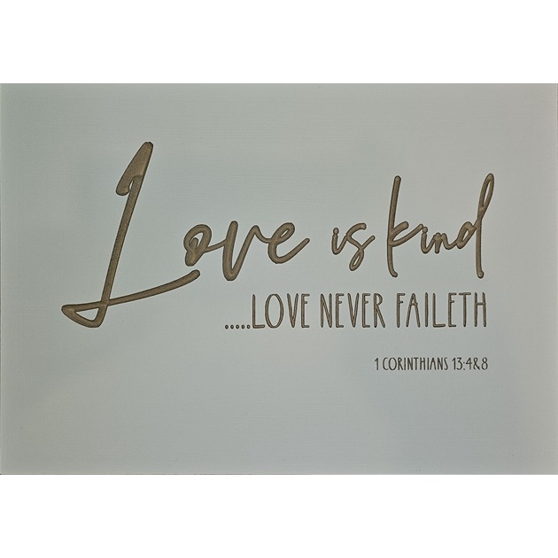 Engraved Plaque - Love Is Kind …. [Skimming Stone]
