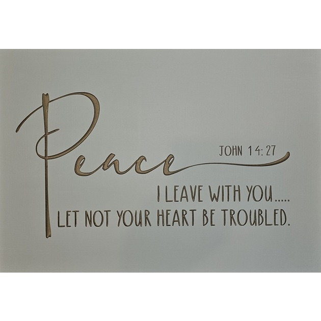 Engraved Plaque - Peace-I-Leave-With-You …. [Skimming Stone]