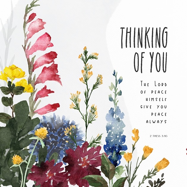 Thinking of You - Garden Posy - 2 Thessalonians 3: 16