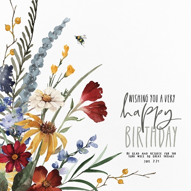 Birthday Card - Autumn Ruby - Joel 2: 21