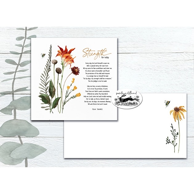 Blank Card - Strength For Today - Orange
