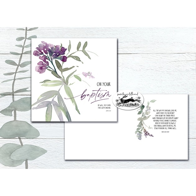 Baptism - Lilac - Zephaniah 3: 17