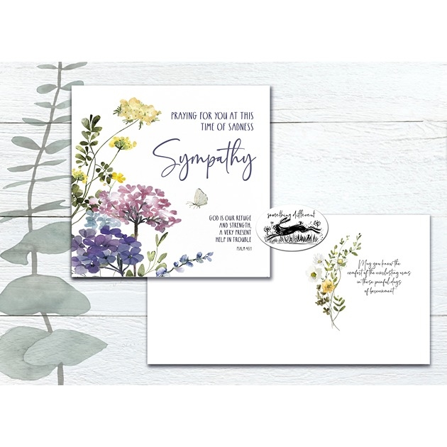 Sympathy Card - Pale Spring - Psalm 46: 1