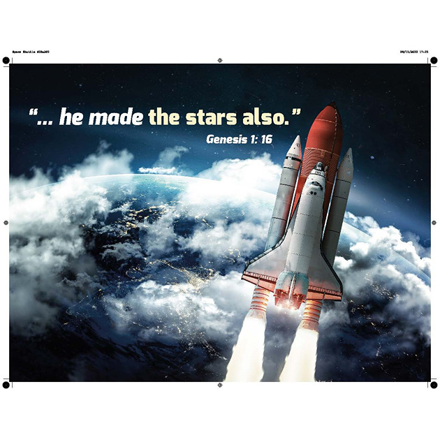 Space Shuttle Picture With Bible Verse - Large