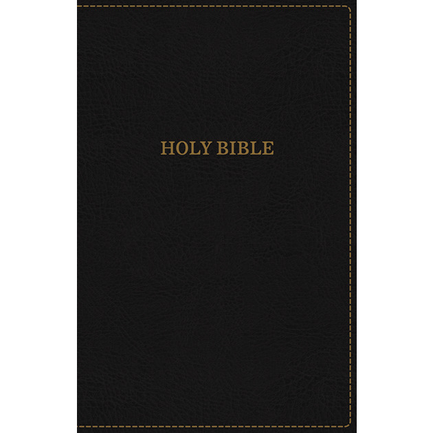 KJV Compact Thinline Bible Black Leather Soft